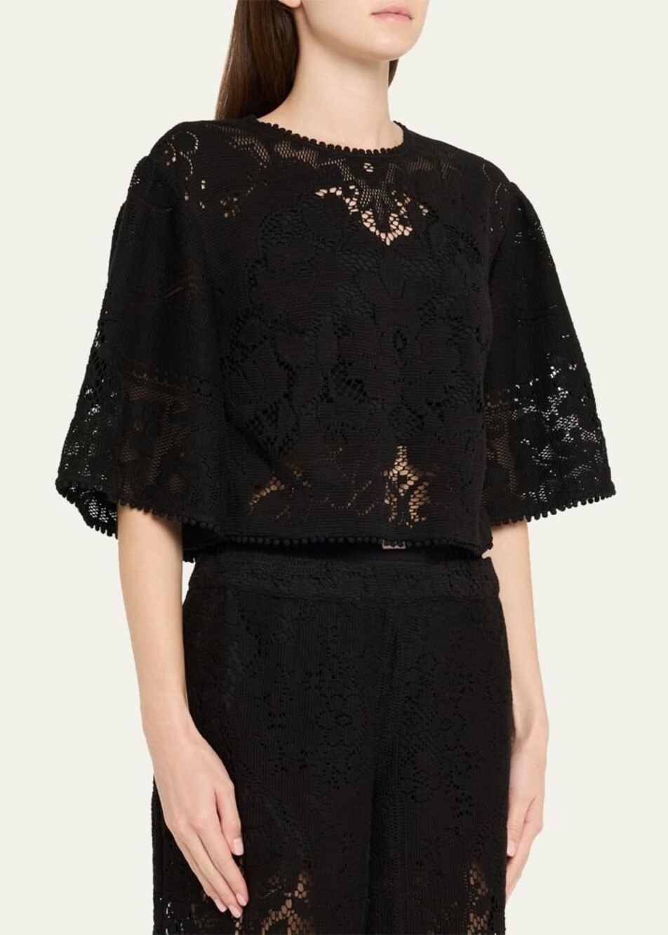 Sea New York Arianna Lace Top NWT Black Blouse Sz S - Picture 6 of 7